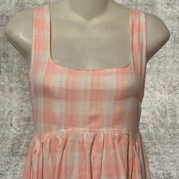 By Together Pink Gingham Babydoll Mini Dress M - Picture 4 of 7